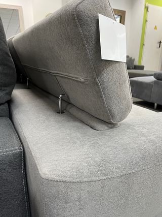 Sofá chaise longue gris