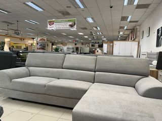 Sofá chaise longue gris