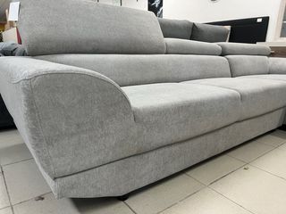Sofá chaise longue gris