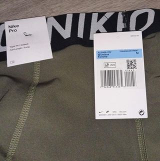 Mallas Nike Pro Mujer M - Verde Oliva