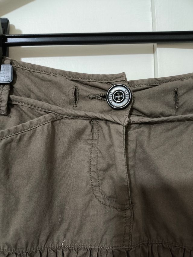 Falda Mango XS - Verde Oliva