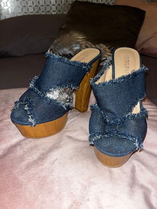 Zapatos plataforma denim | Talla 36