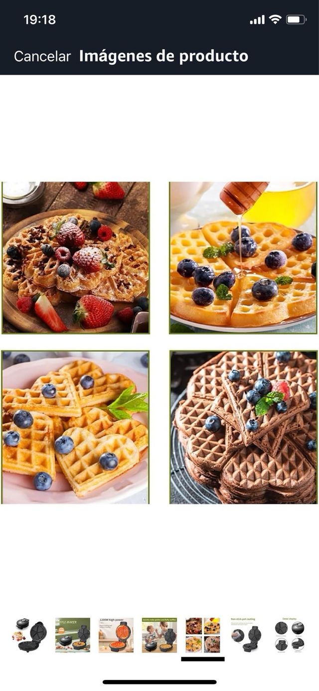 Plancha para gofres, 1200W