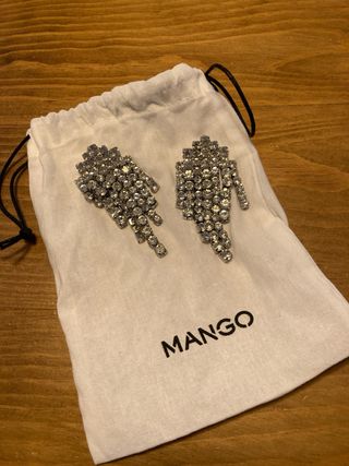 Pendientes brillantes de fiesta