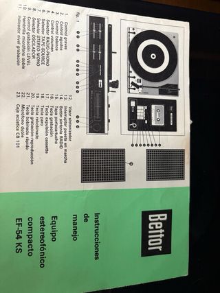 Tocadiscos Bettor Vintage