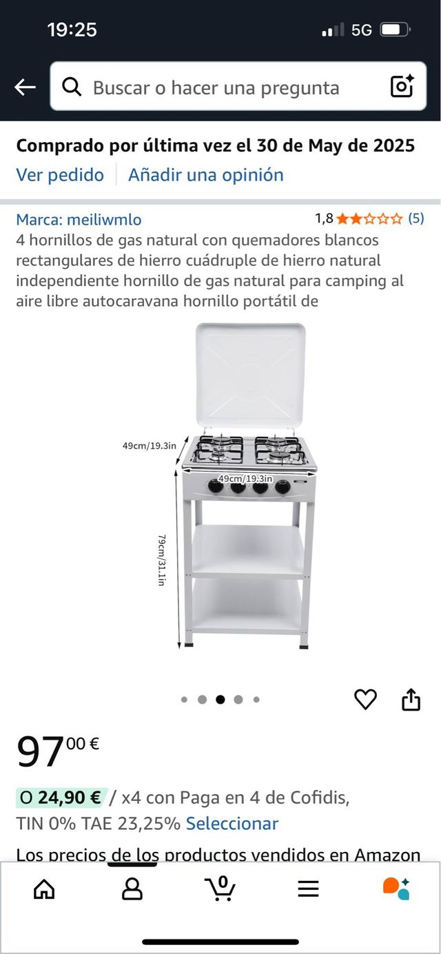 Hornillo Camping 4 fuegos