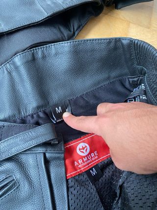 Traje moto cuero Armure