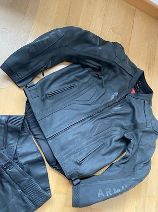 Traje moto cuero Armure