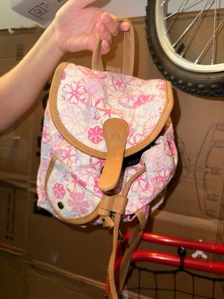 Bolso bandolera flores rosa