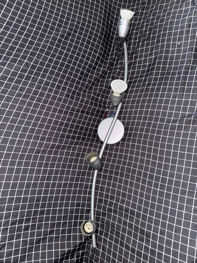 Lámpara techo 3 luces plata