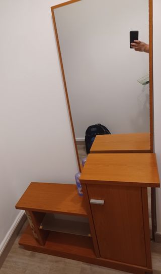 Mueble espejo tocador madera