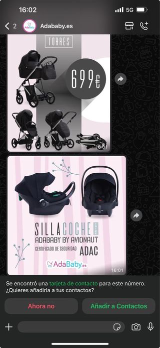 Carrito bebé Adababy Torres - 3 piezas
