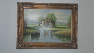 Quadro paesaggio - Cornice oro