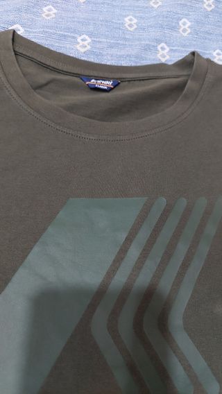 T-shirt K-Way Uomo Verde Oliva Tg XL