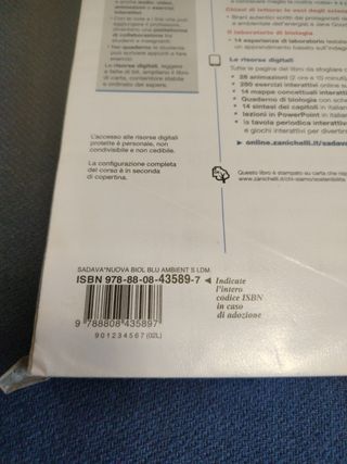 La nuova biologia blu  L'ambiente, le cellule...