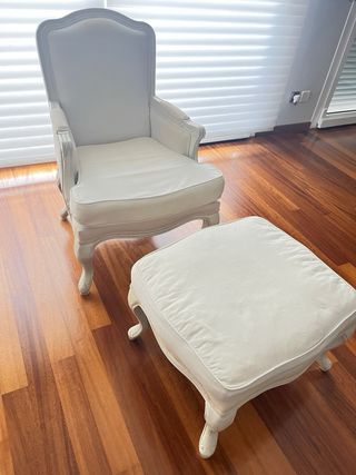 Reposapiés blanco estilo barroco