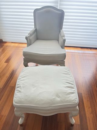 Reposapiés blanco estilo barroco