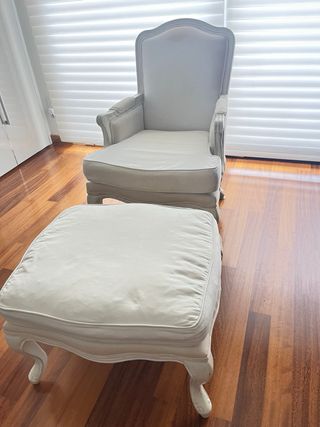 Reposapiés blanco estilo barroco