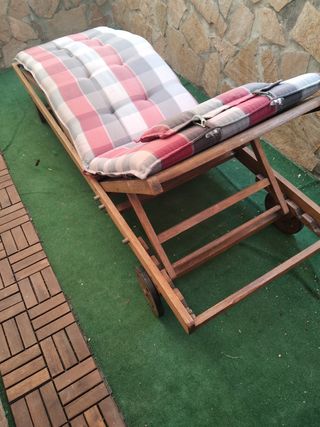 Tumbona madera - Relax rosa