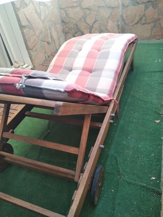 Tumbona madera - Relax rosa