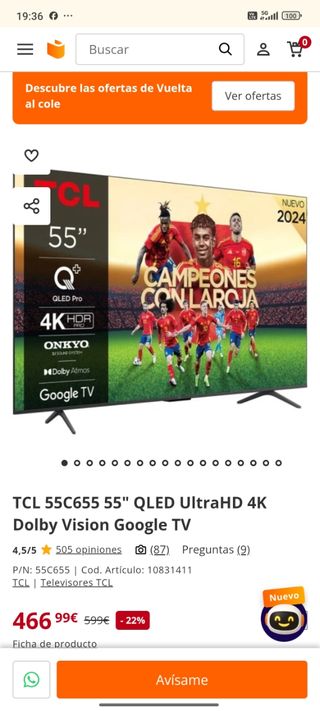 TCL 55C655 55" QLED TV
