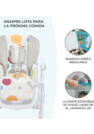 Trona bebé plegable con bandeja