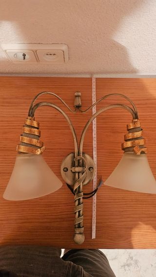 Lampara vintage 2 luces metal