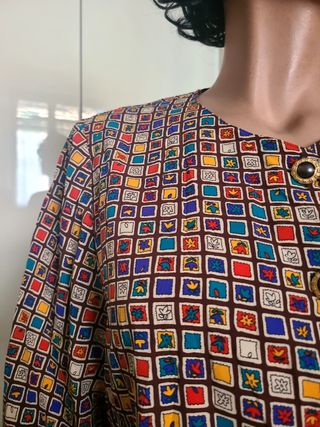 Blusa vintage seta multicolor