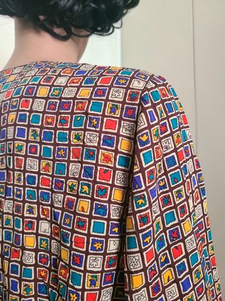 Blusa vintage seta multicolor