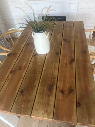 Mesa comedor madera - blanca