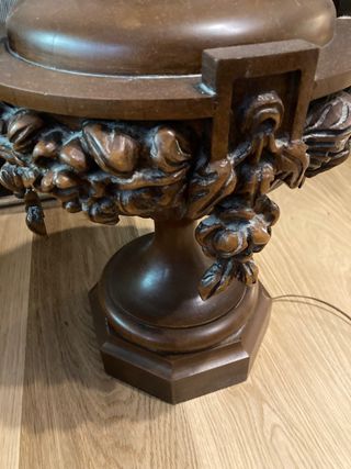 Lampara pie retro madera