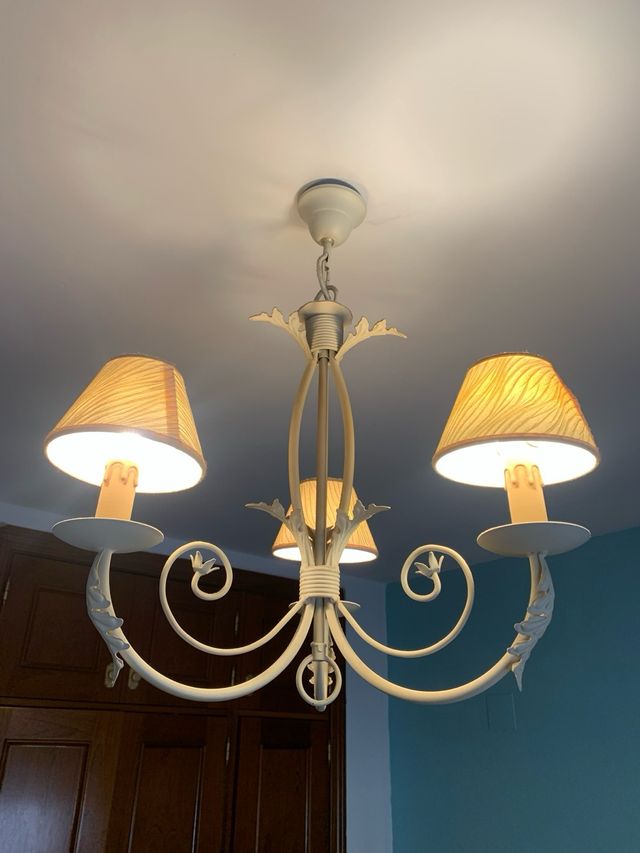 Lámpara 3 luces estilo vintage