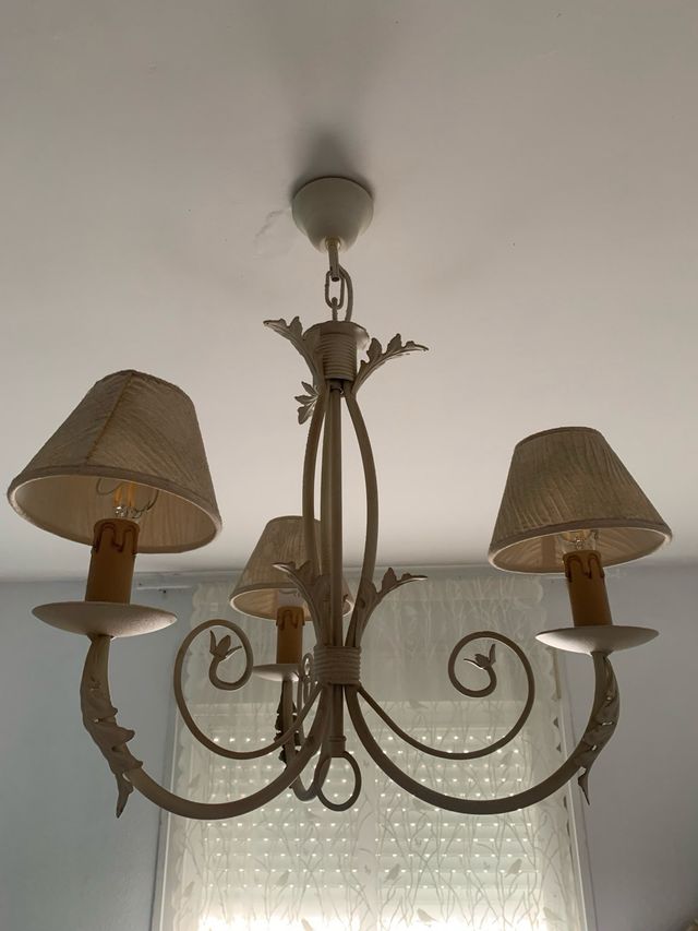 Lámpara 3 luces estilo vintage