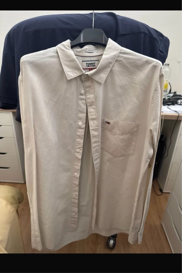 Camicia Tommy Jeans bianca Maniche Lunghe