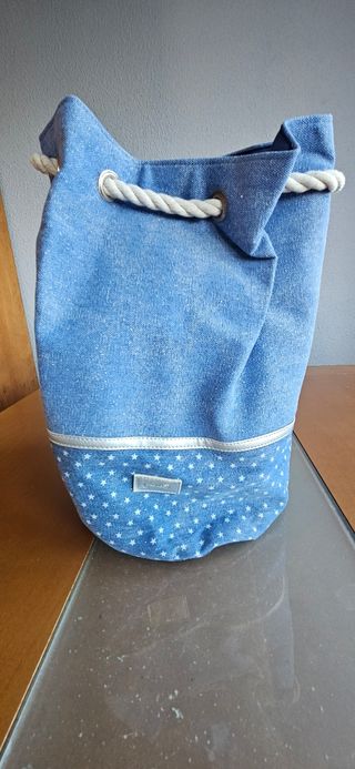 Mochila saco vaquera azul