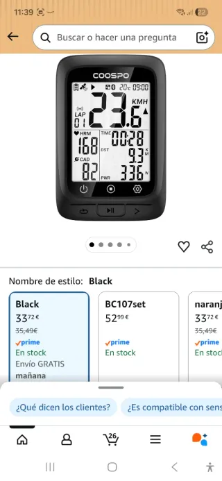 Ciclocomputador COOSPO GPS