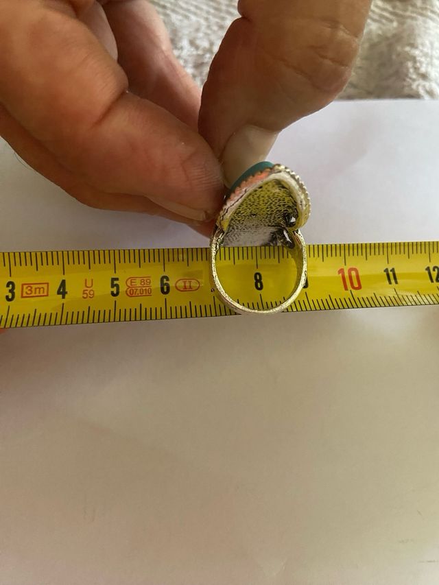 Anillo turquesa plateado- joya vintage