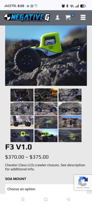 Crawler chasis F3 Negative G ( precio a convenir)