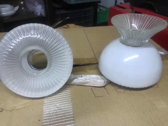 Lote de 41 tulipas vintage de cristal