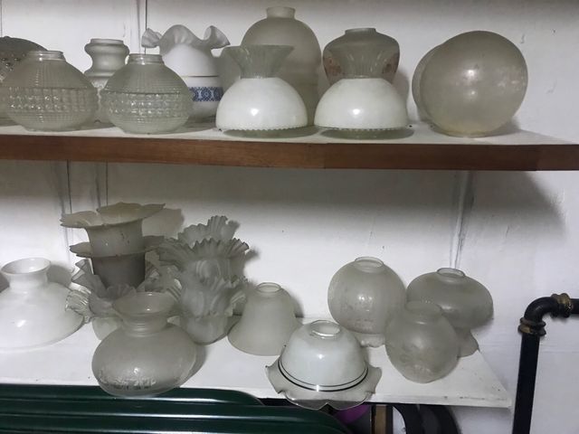 Lote de 41 tulipas vintage de cristal