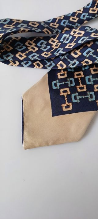Cravatta Gucci vintage | beige, blu
