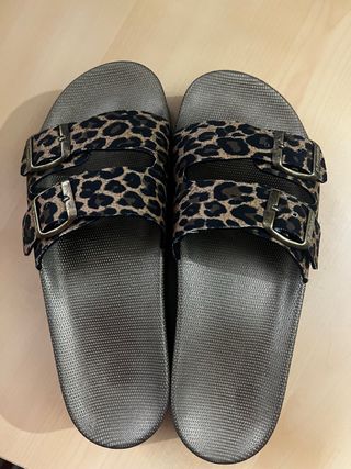 Sandalias de plataforma DFRANKLIN leopardo