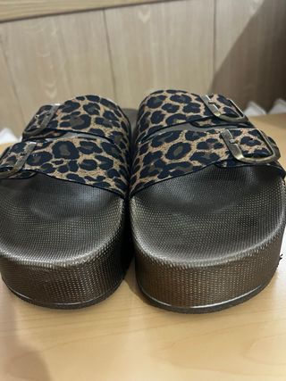 Sandalias de plataforma DFRANKLIN leopardo