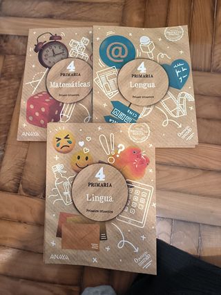3 LIBROS 4 PRIMARIA ANAYA MATEMÁTICAS LENGUA LINGU