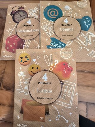3 LIBROS 4 PRIMARIA ANAYA MATEMÁTICAS LENGUA LINGU