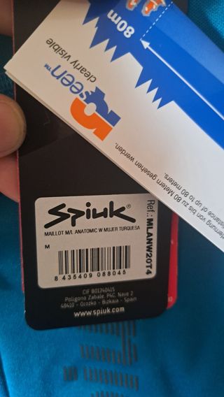 Maillot ciclismo Spiuk turquesa mujer