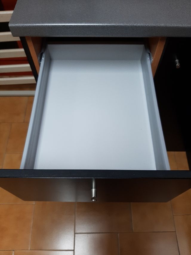 Mueble rinconero con cajones y armario
