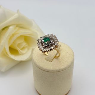 Anillo oro 18kt esmeralda 