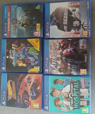6 Juegos PS4 - God of War, Avengers...