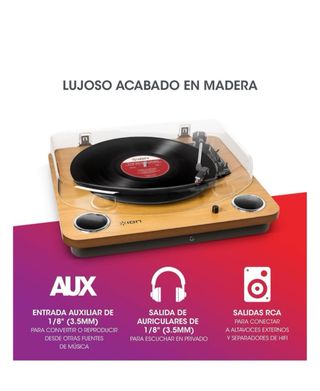 Tocadiscos ION Max LP Wood, marrón